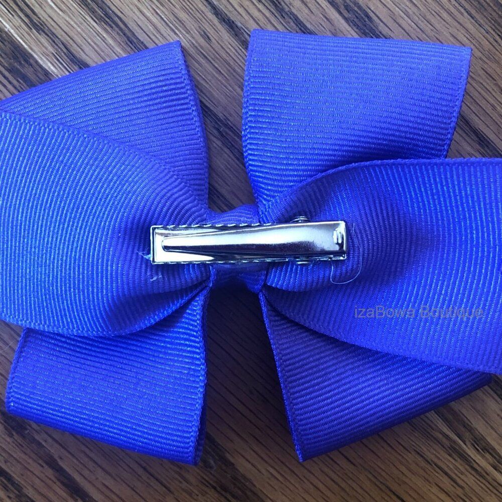 Medium Purple 4" Sweet and Simple Bow HANDCRAFTED 4B2294 -kids- NWT Boutique - Picture 2 of 3